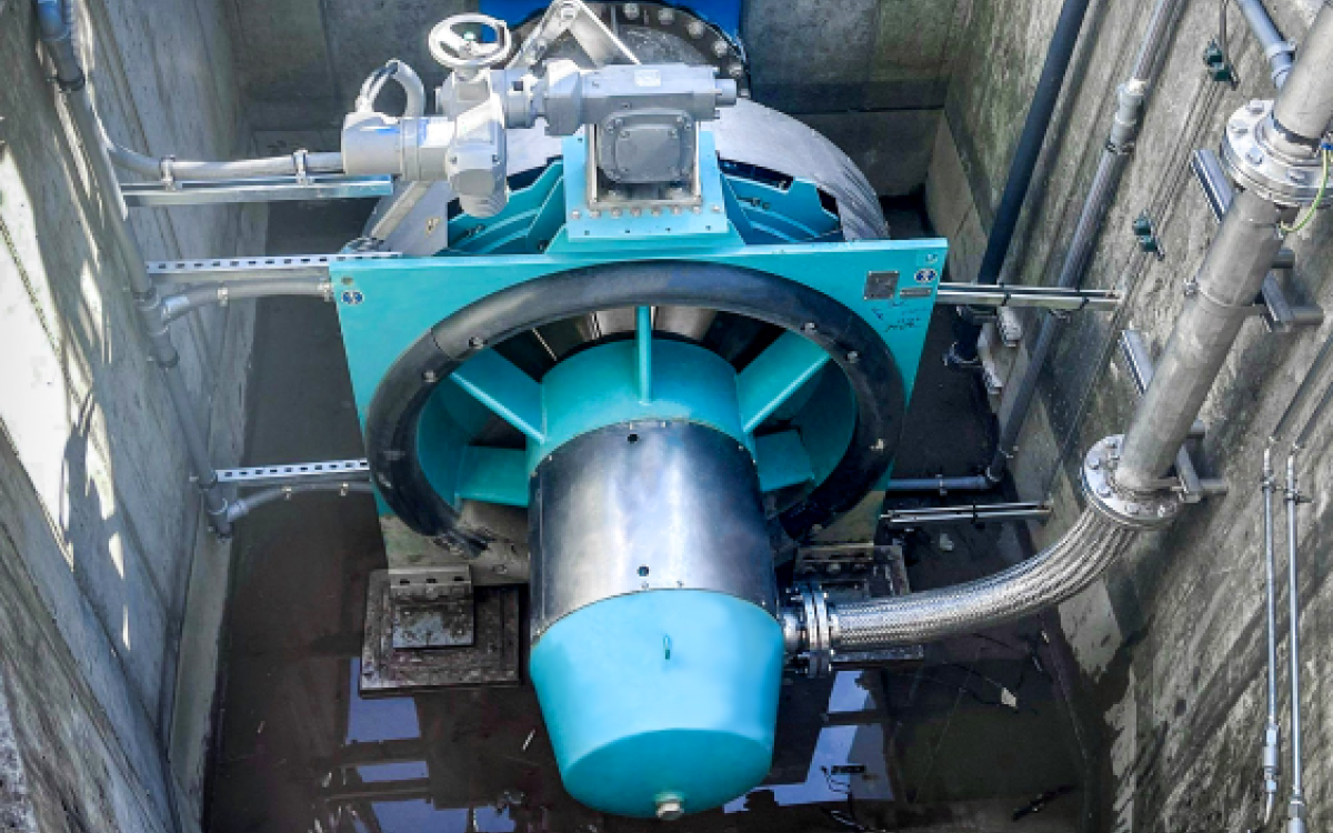 Watertight actuators for underwater hydro turbine control